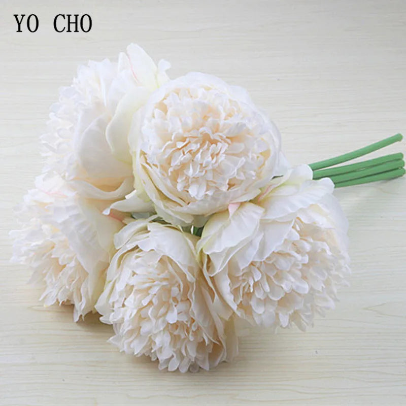 Junips | Large Peony Silk Flower Bouquet Set