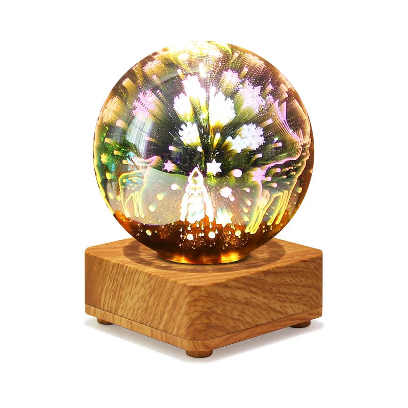Junips | Night Light Starry Sky Star Heart Colorful Atmosphere Multiple USB Table Desk Lamp Ball Home Bedroom Decoration Christmas Gift