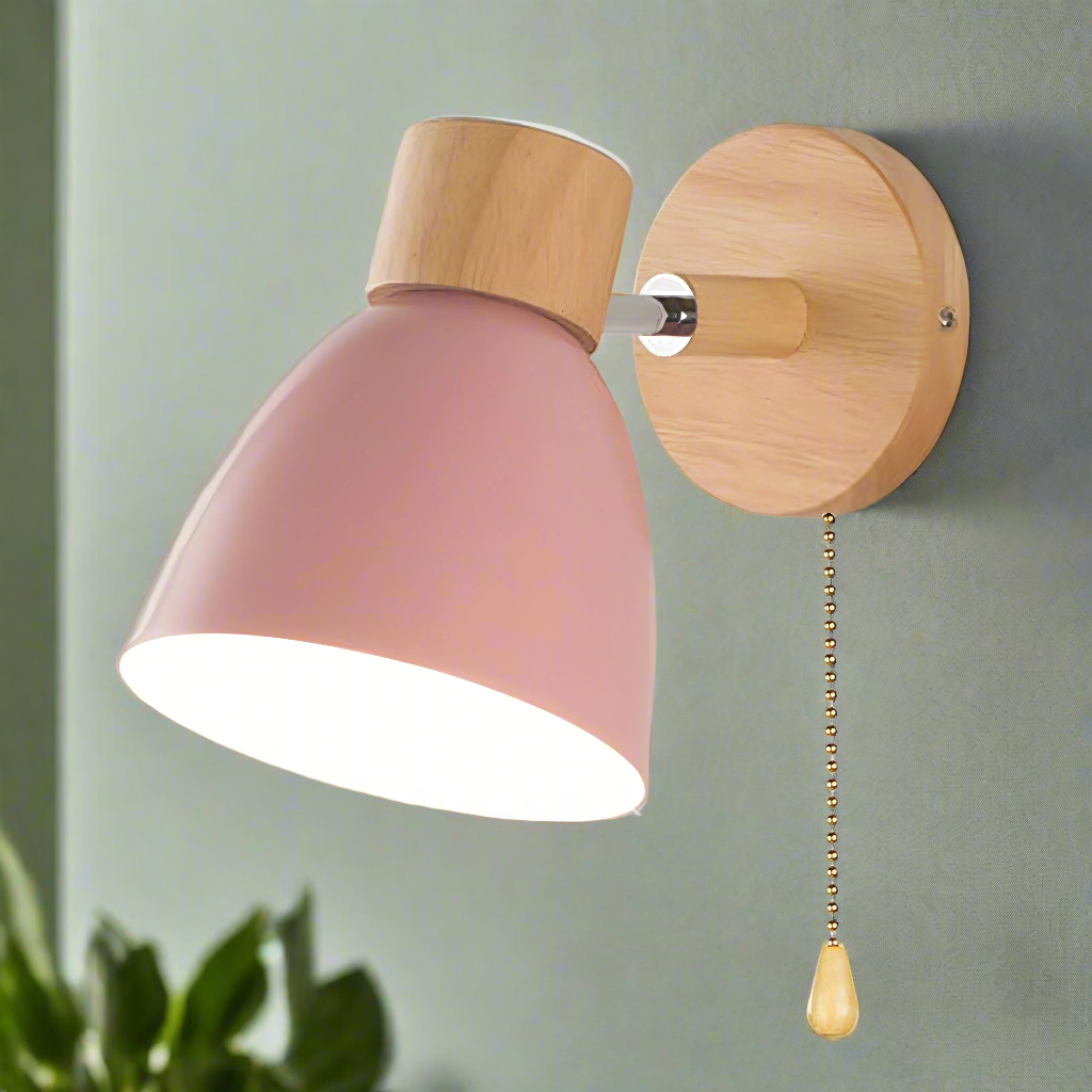 Junips | Nordic-modern hanging switch wall lamp made of wood