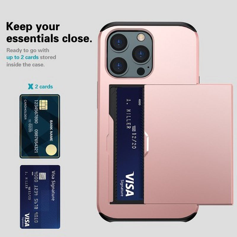 Junips | Business Armor Slide Wallet iPhone Case