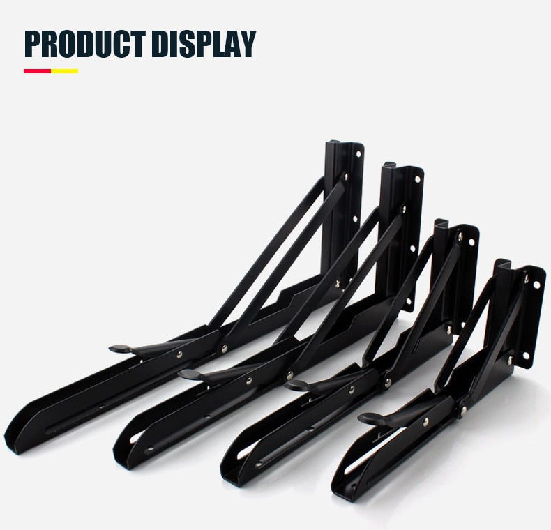 Junips | 2-piece set collapsible shelf brackets, heavy-duty, made of stainless steel for tables, motorhomes and space-saving