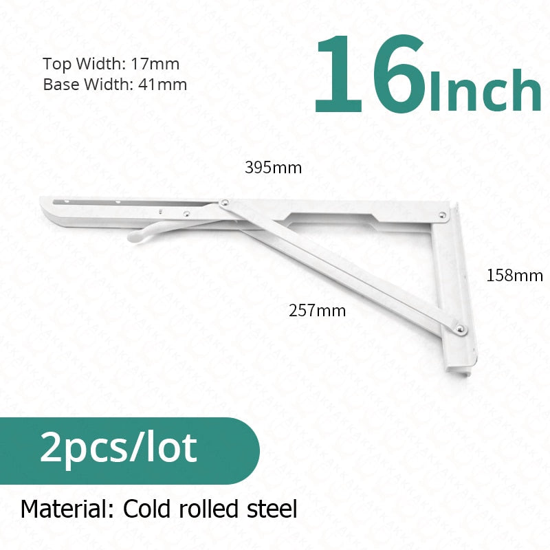Junips | 2-piece set collapsible shelf brackets, heavy-duty, made of stainless steel for tables, motorhomes and space-saving