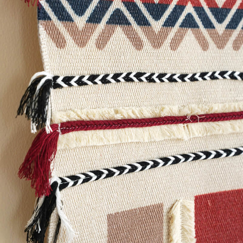 Junips | Handwoven geometric pattern tassel wall hanging
