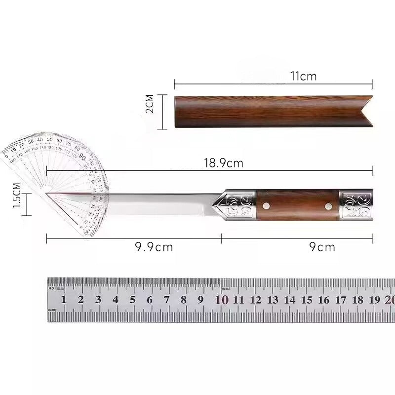 Junips | Handcrafted Utility Knife | Japanese-Style Geometric Handle | High-Carbon Stainless Steel Blade | >60° Bevel Angle | Precision Culinary Instrument with Reinforced ABS Polymer Grip