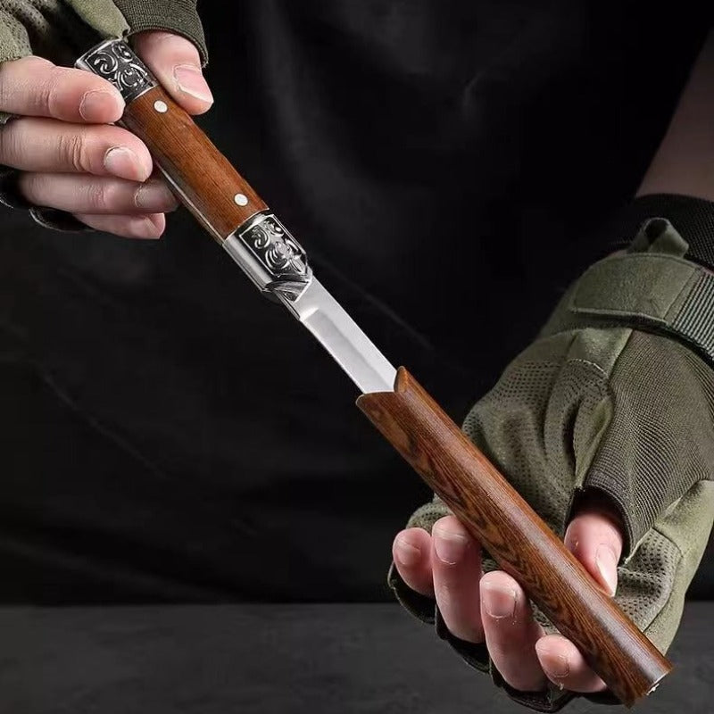 Junips | Handcrafted Utility Knife | Japanese-Style Geometric Handle | High-Carbon Stainless Steel Blade | >60° Bevel Angle | Precision Culinary Instrument with Reinforced ABS Polymer Grip