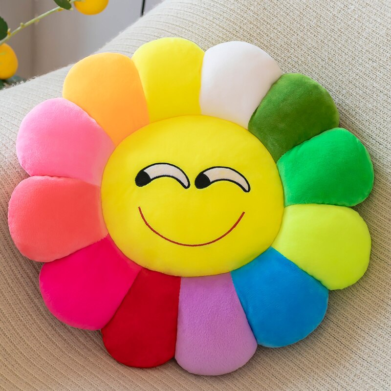Junips | Colorful Sunflower Plush Comfort Seat Cushion
