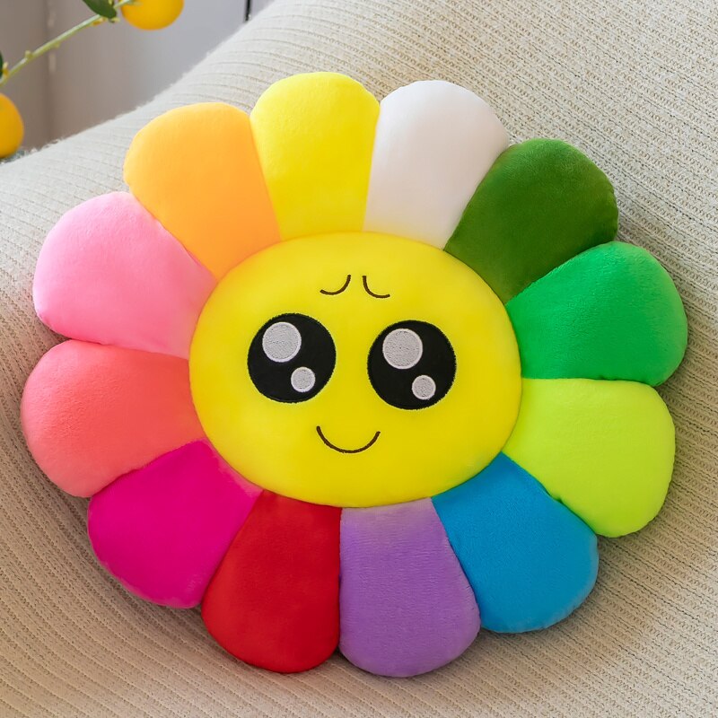 Junips | Colorful Sunflower Plush Comfort Seat Cushion
