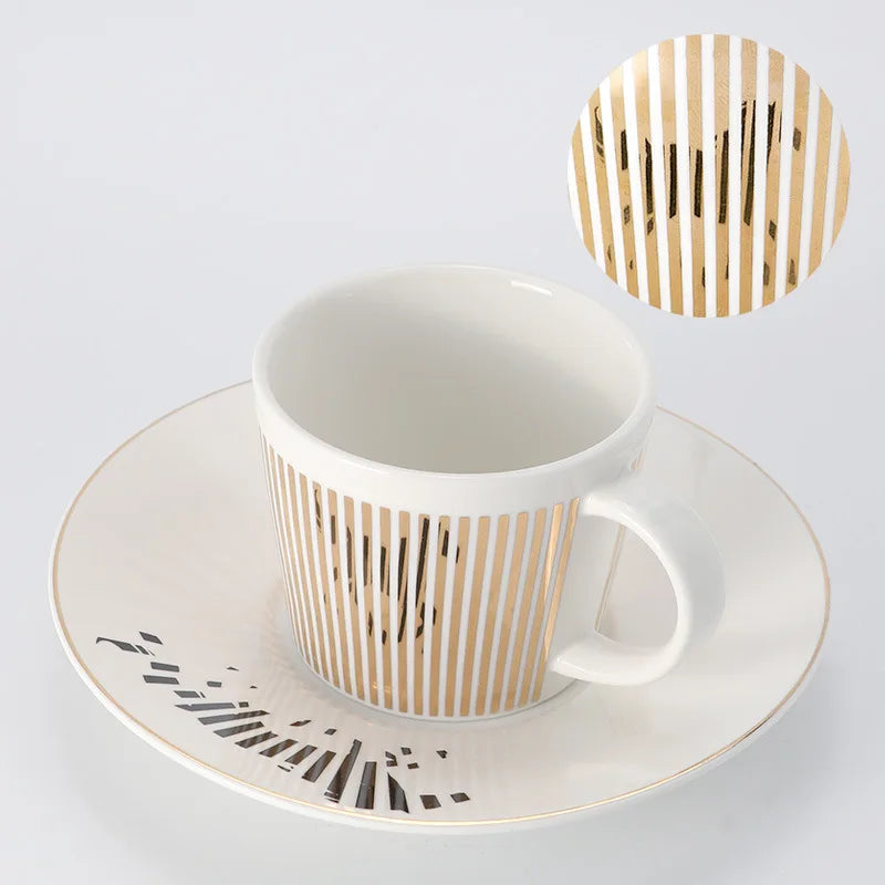Junips | Creative dynamic SLR cup Leopard anamorphic zebra cup Luycho coffee tea cup set with coaster 90ml-225ml