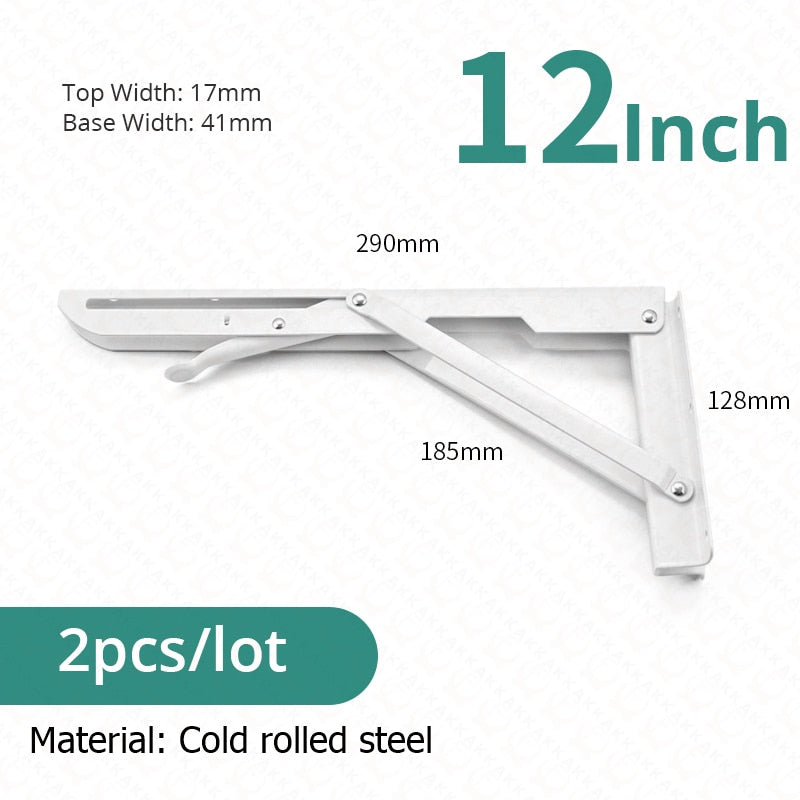 Junips | 2-piece set collapsible shelf brackets, heavy-duty, made of stainless steel for tables, motorhomes and space-saving