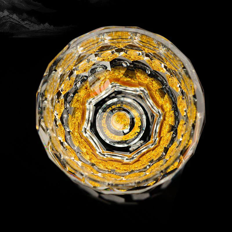 Junips | Crystal Glass Whiskey Glasses Bar Liqueur Sphere Cups Sake and Shochu Double-Walled Thick Bottoms Small Capacity Tea Cups