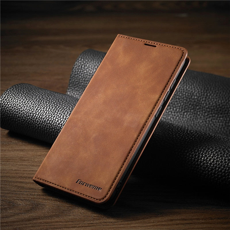 Junips | Huawei Case: Magnetic Leather Bag for Stylish Protection