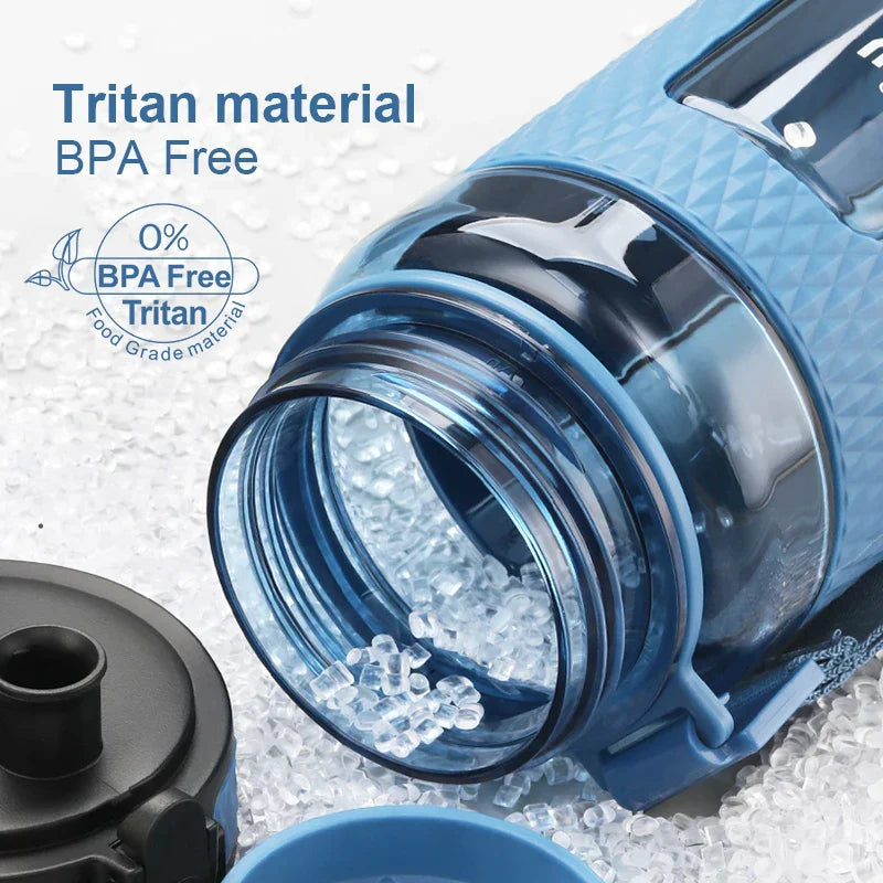Junips | UZSPACE Sport Water Bottles, BPA-free, portable, impact-resistant, leak-proof, large capacity, fitness water kettle, Tritan plastic drinking bottle