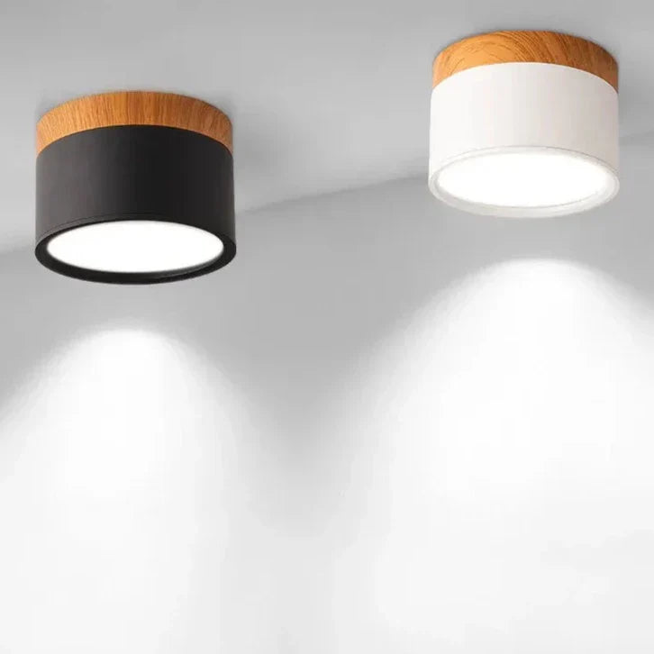 Junips | Alante - Nordic Wood Style Surface Mounted Round Ceiling Light