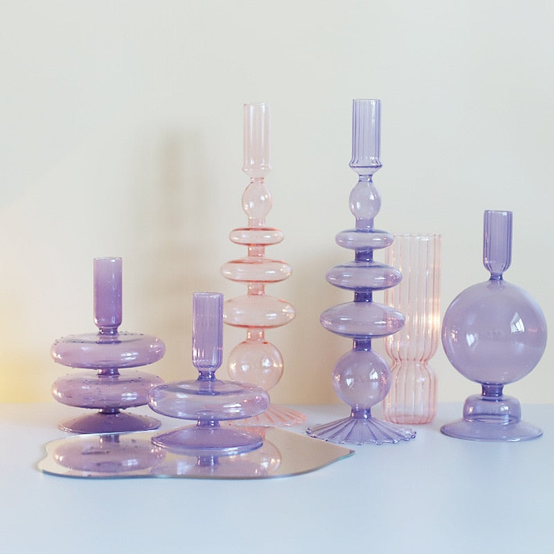 Junips | Lilac Candle Holder made of Glass