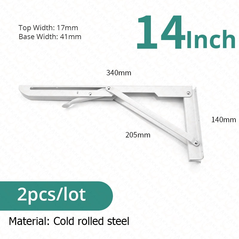 Junips | 2-piece set collapsible shelf brackets, heavy-duty, made of stainless steel for tables, motorhomes and space-saving