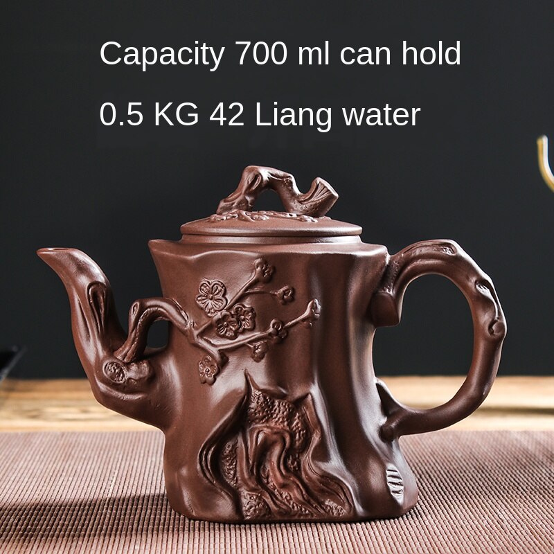 Junips | Large Capacity Household Handmade Purple Sand Teapot Chinese Tea Set Yixing Zisha Zhu Clay Ball Filter Bubble Teapot Moon Pot