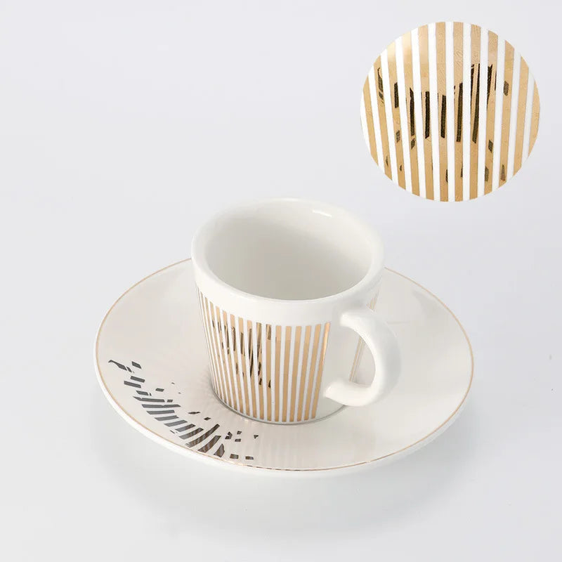 Junips | Creative dynamic SLR cup Leopard anamorphic zebra cup Luycho coffee tea cup set with coaster 90ml-225ml