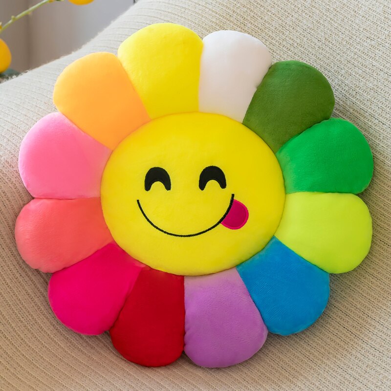 Junips | Colorful Sunflower Plush Comfort Seat Cushion