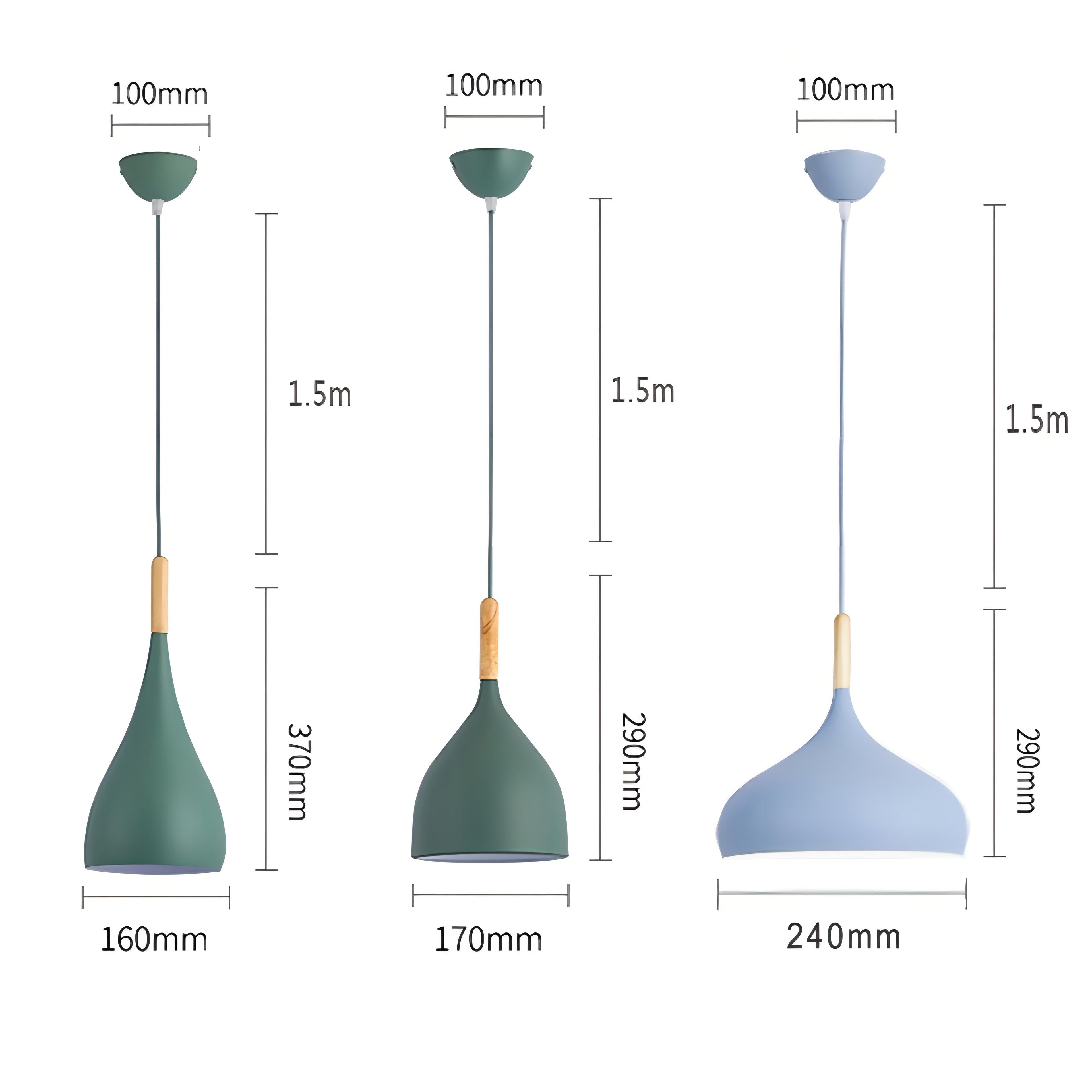 Junips | Talon - Modern Drop-Shaped Wooden Pendant Light Scandinavian Ceiling Light