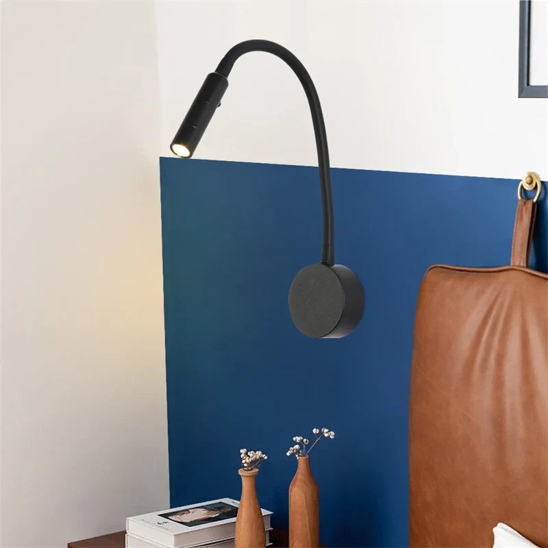 Junips | Modern Flexible LED Reading Wall Lamp with Switch for Bedroom and Study - 1W/3W