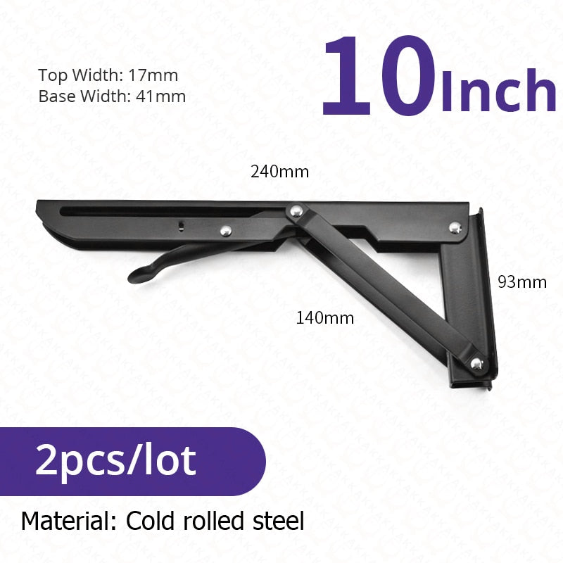 Junips | 2-piece set collapsible shelf brackets, heavy-duty, made of stainless steel for tables, motorhomes and space-saving