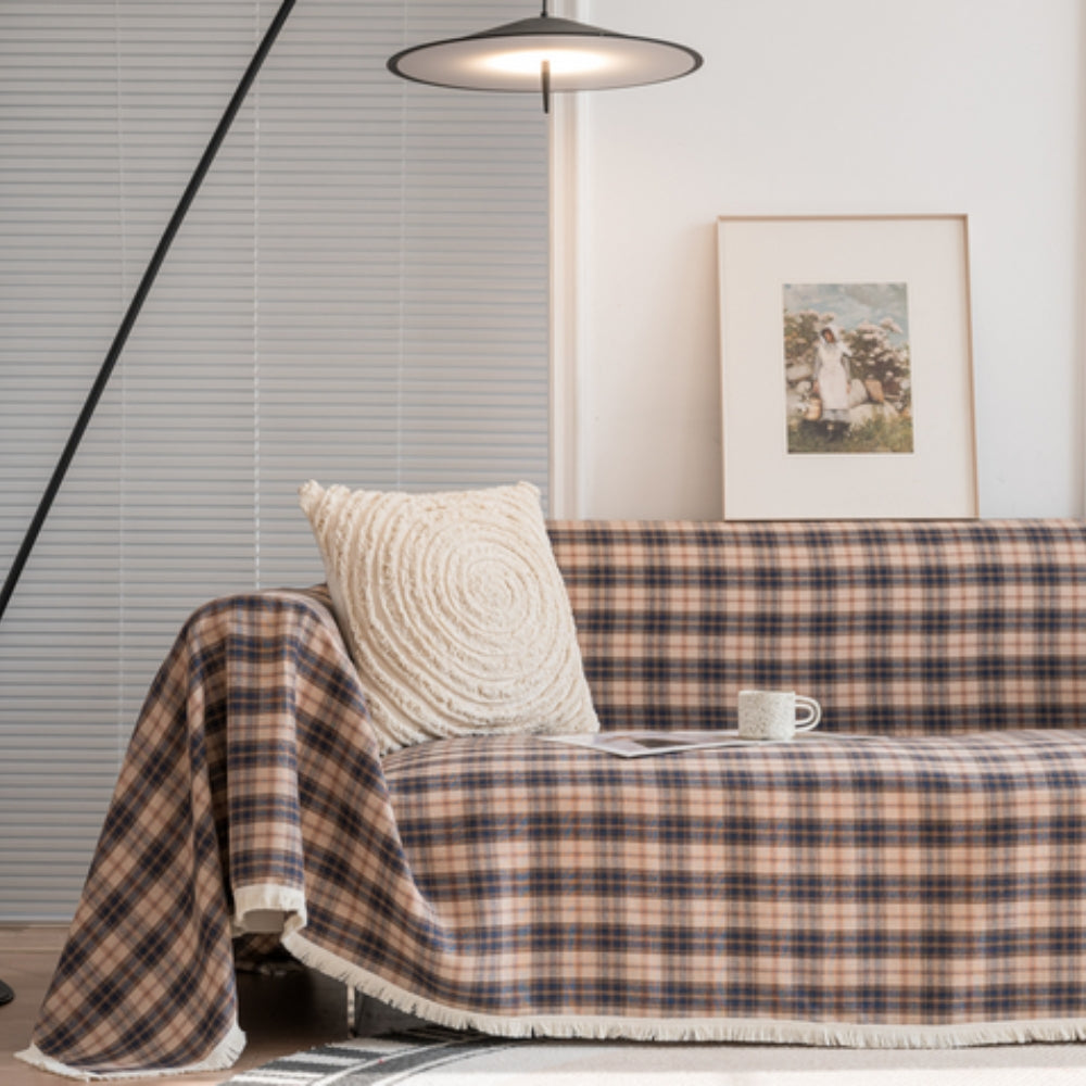 Junips | Hearthline Cottage Plaid Sofa Cover