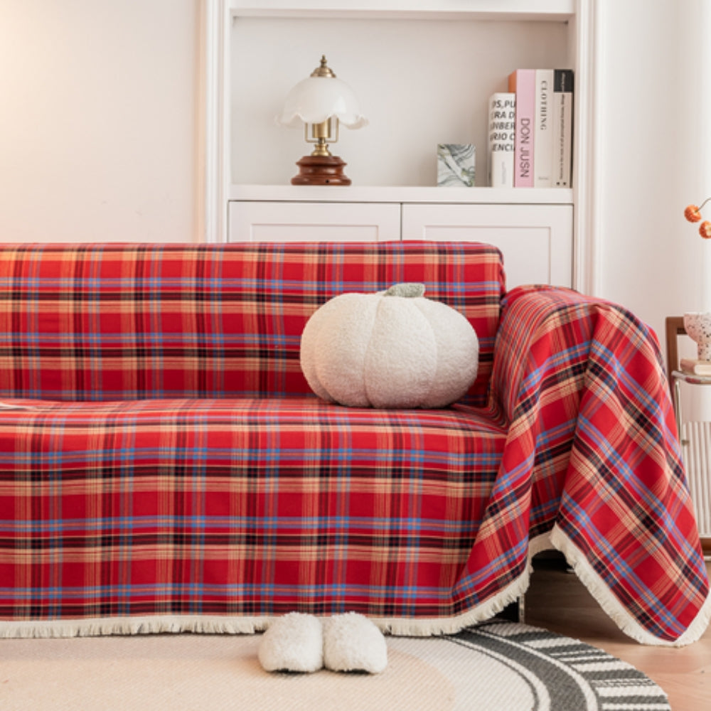 Junips | Hearthline Cottage Plaid Sofa Cover