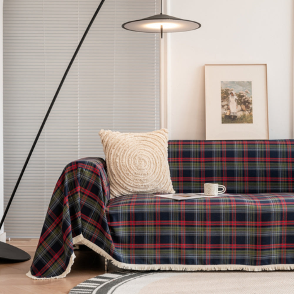 Junips | Hearthline Cottage Plaid Sofa Cover
