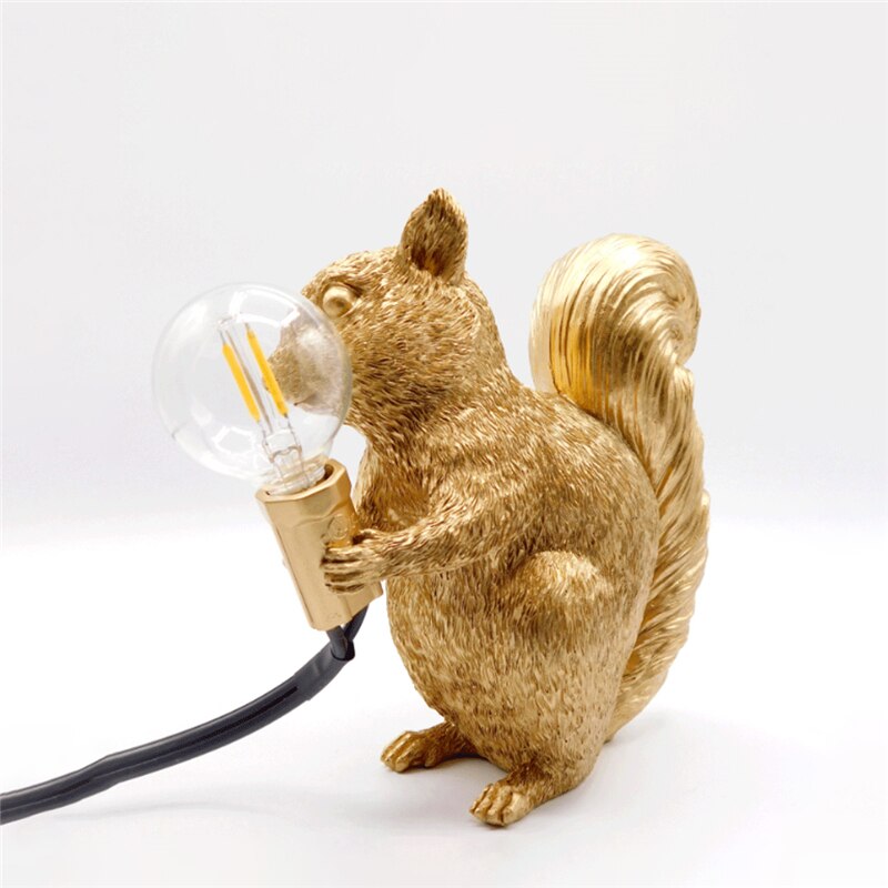 Junips | SquirrelGlow LED Table Lamp | Cute Design & Warm Light for Kids/Room