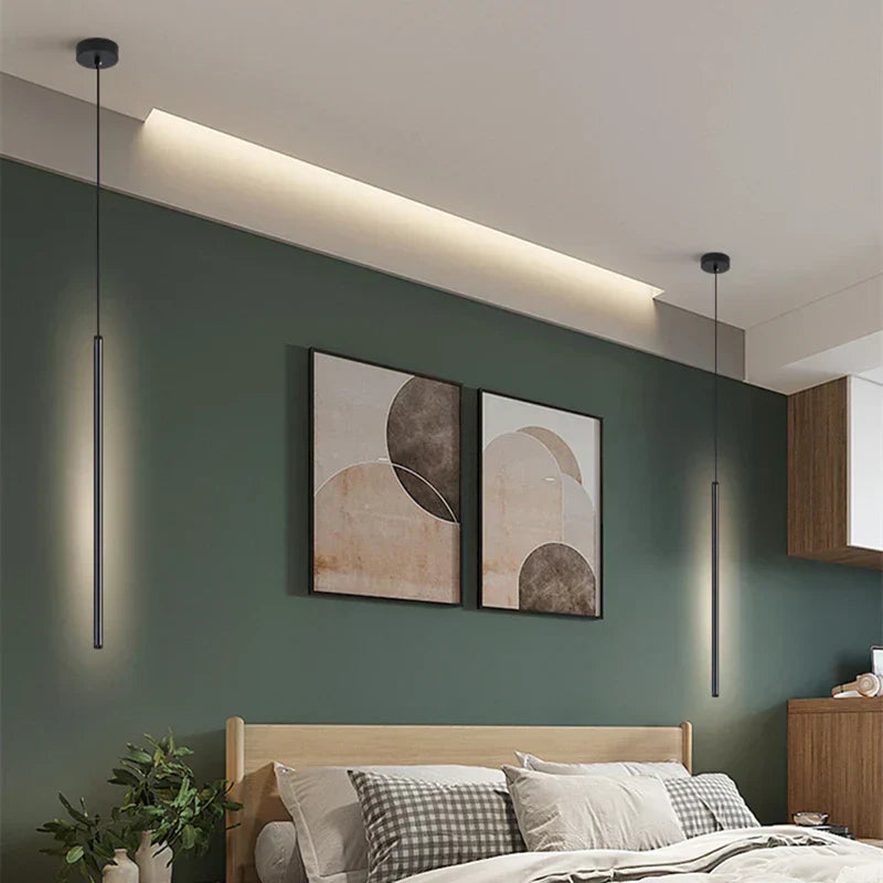 Junips | Nordic LED Pendant Light: Minimalist design with creative lines, perfect for the bedroom, dining area