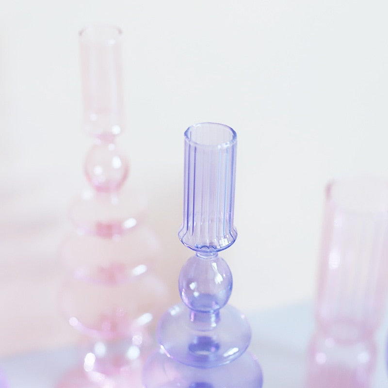 Junips | Lilac Candle Holder made of Glass
