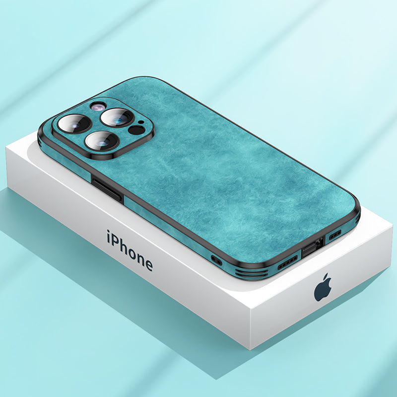Junips | High-quality leather iPhone case with shockproof camera protection cover bag | MagSafe case for Apple iPhone 15/14/13 Pro Max Plus | Armor cover phone case