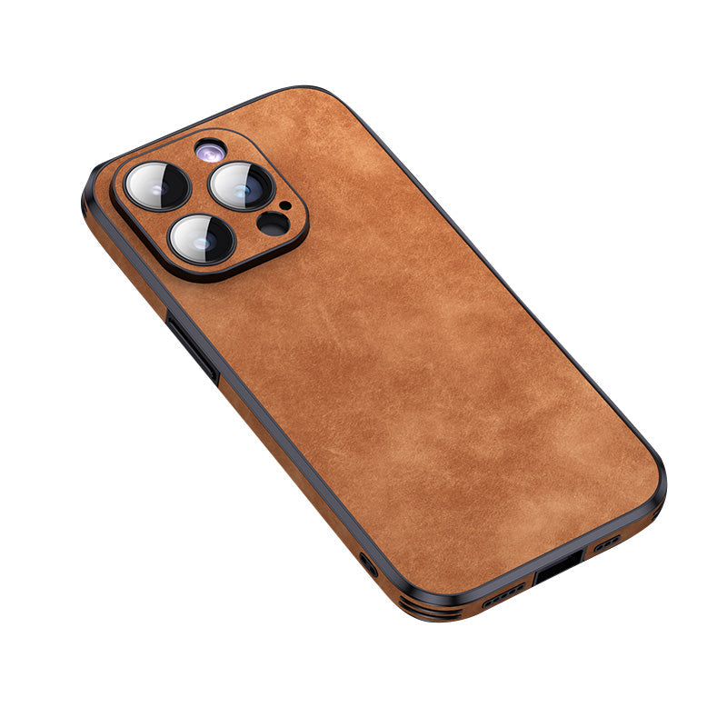 Junips | High-quality leather iPhone case with shockproof camera protection cover bag | MagSafe case for Apple iPhone 15/14/13 Pro Max Plus | Armor cover phone case