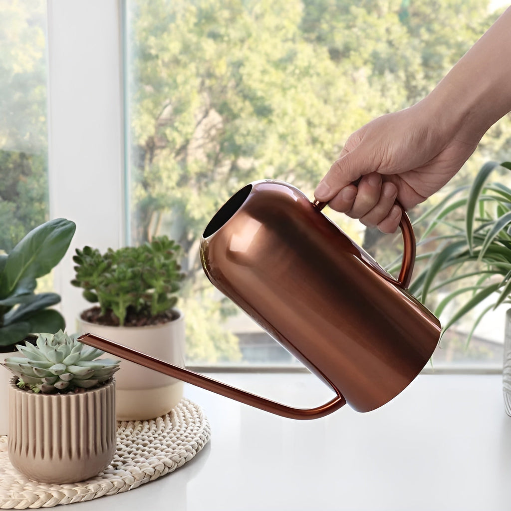 Junips | Stainless Steel Pourer - 1.5L Long Watering Can for Plants and Flowers