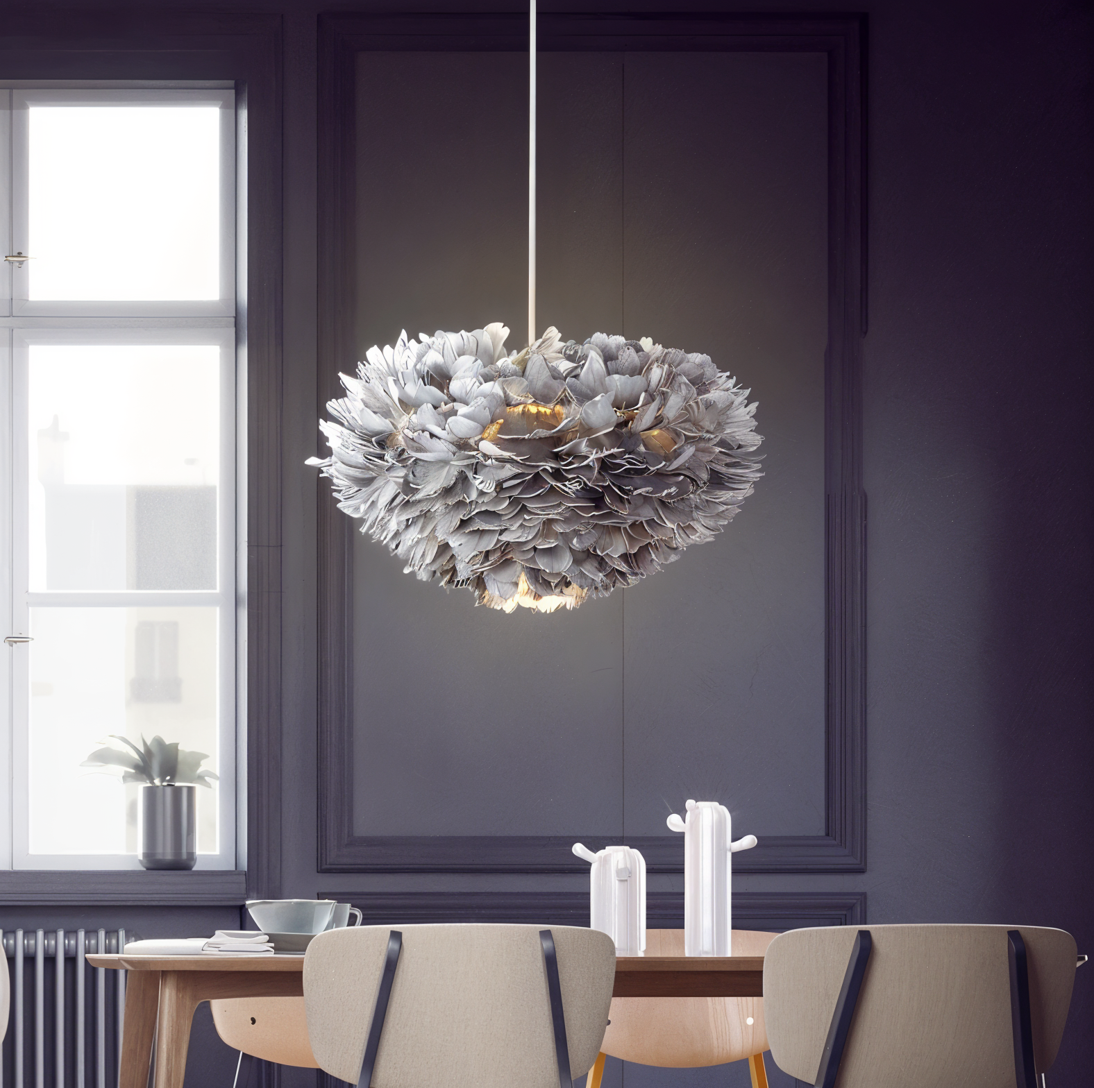 Junips | Dreamcatcher Feather Chandelier - Handmade, adjustable pendant light