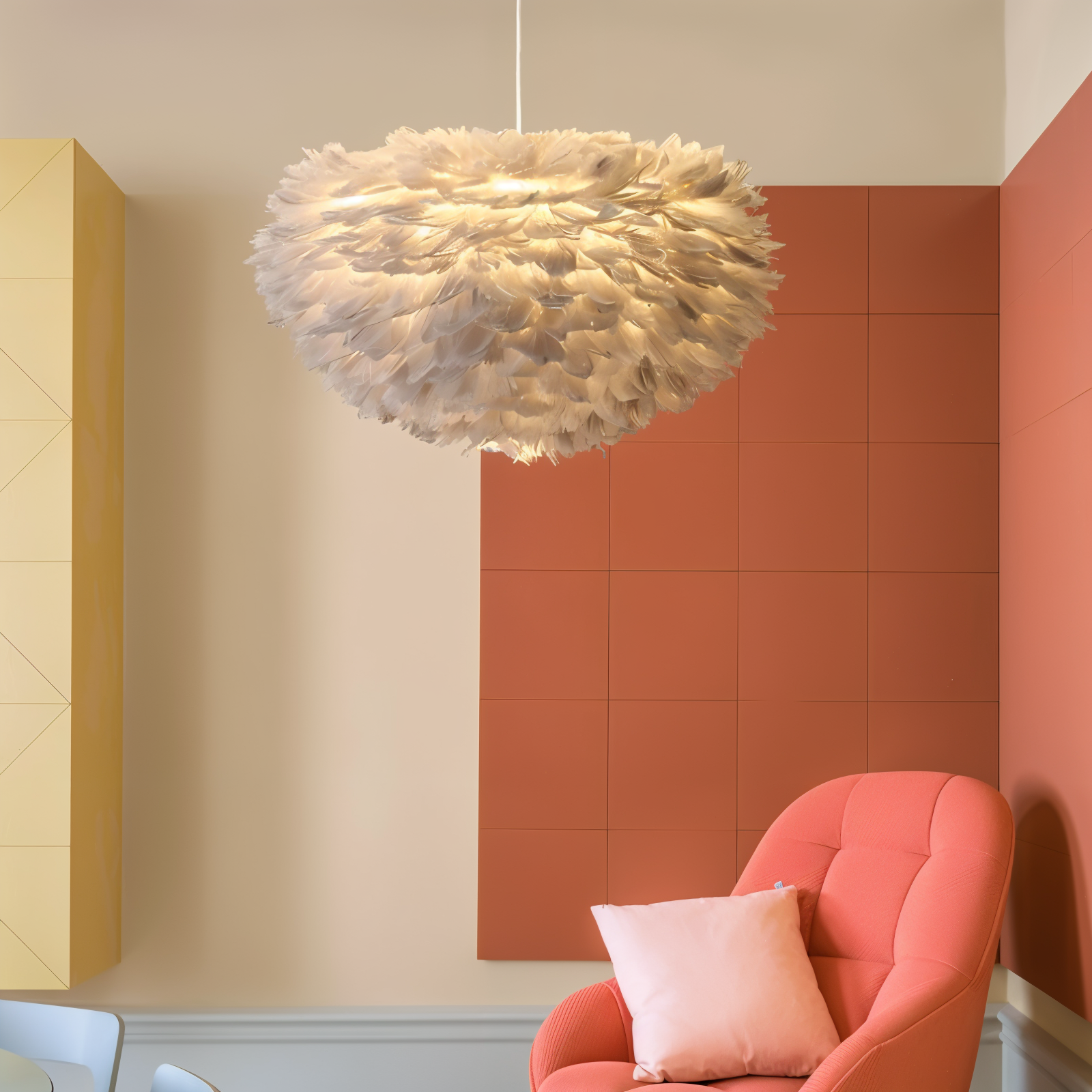Junips | Dreamcatcher Feather Chandelier - Handmade, adjustable pendant light