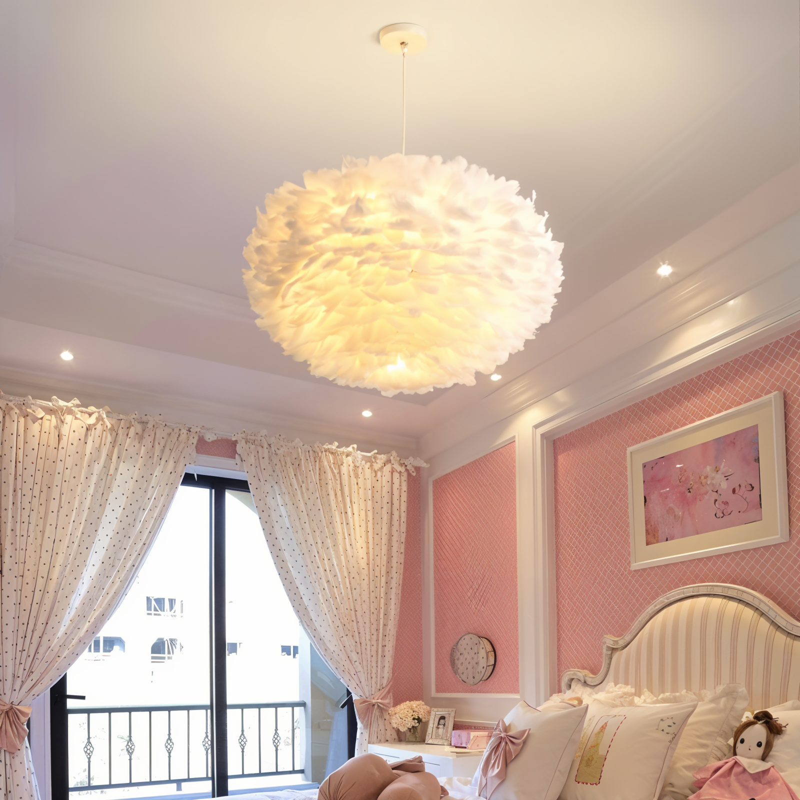 Junips | Dreamcatcher Feather Chandelier - Handmade, adjustable pendant light