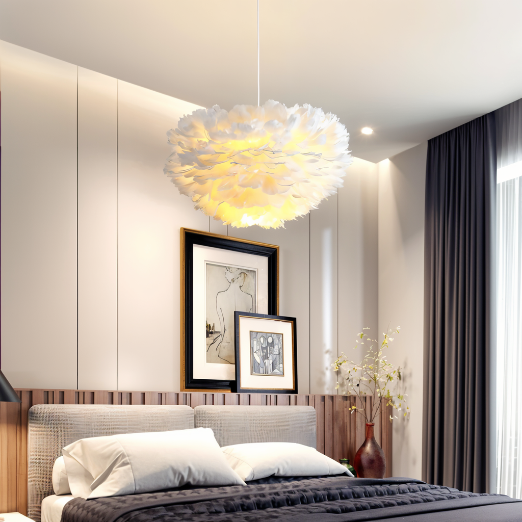 Junips | Dreamcatcher Feather Chandelier - Handmade, adjustable pendant light