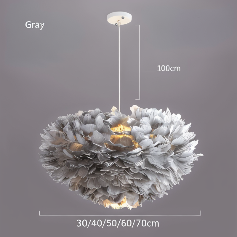 Junips | Dreamcatcher Feather Chandelier - Handmade, adjustable pendant light