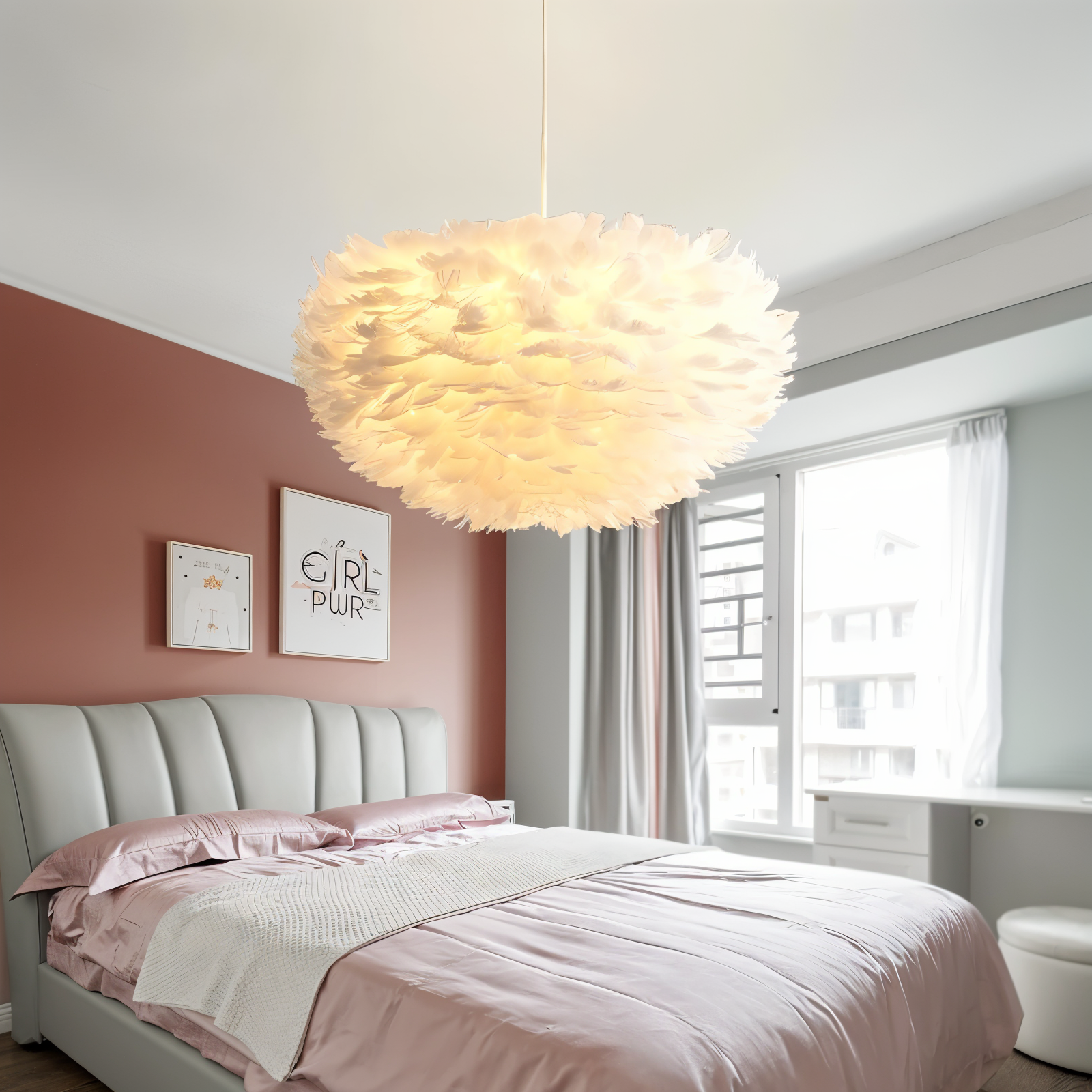Junips | Dreamcatcher Feather Chandelier - Handmade, adjustable pendant light