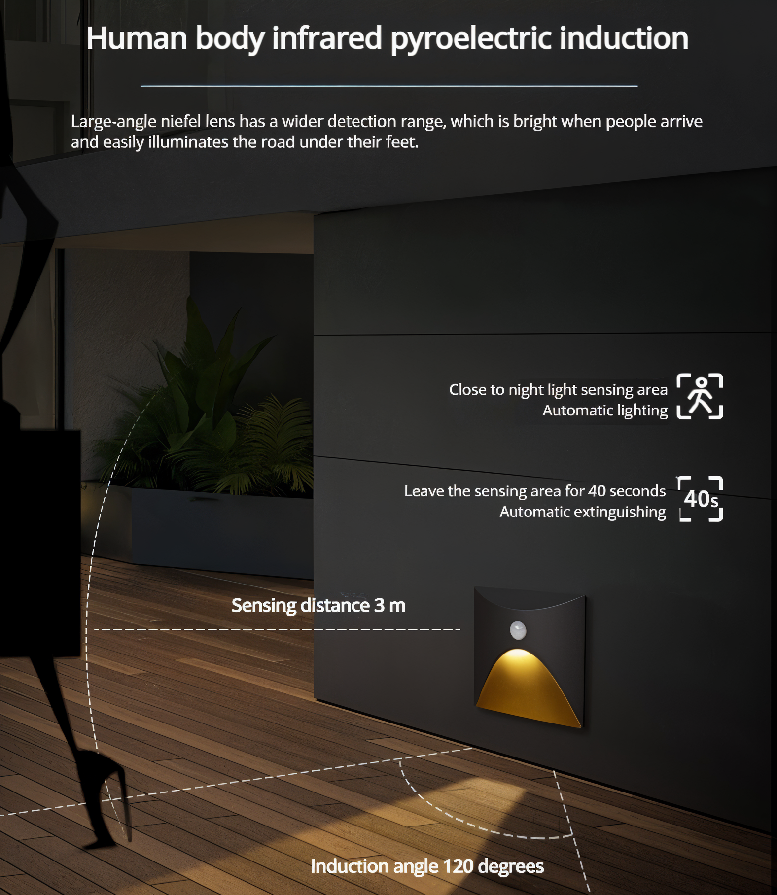 Junips | LuminiPath - Waterproof IP65 Wall Light - Indoor and Outdoor Wall Light - Motion Sensor Wall Light LED