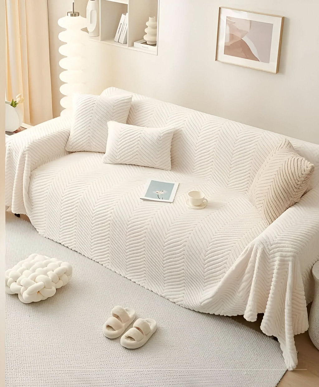 Junips | LuxuraWrap Sofa Cover – Non‑Slip Pet‑Friendly Couch Protector