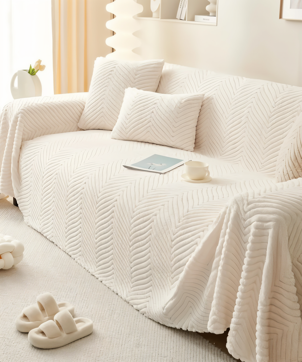 Junips | LuxuraWrap Sofa Cover – Non‑Slip Pet‑Friendly Couch Protector