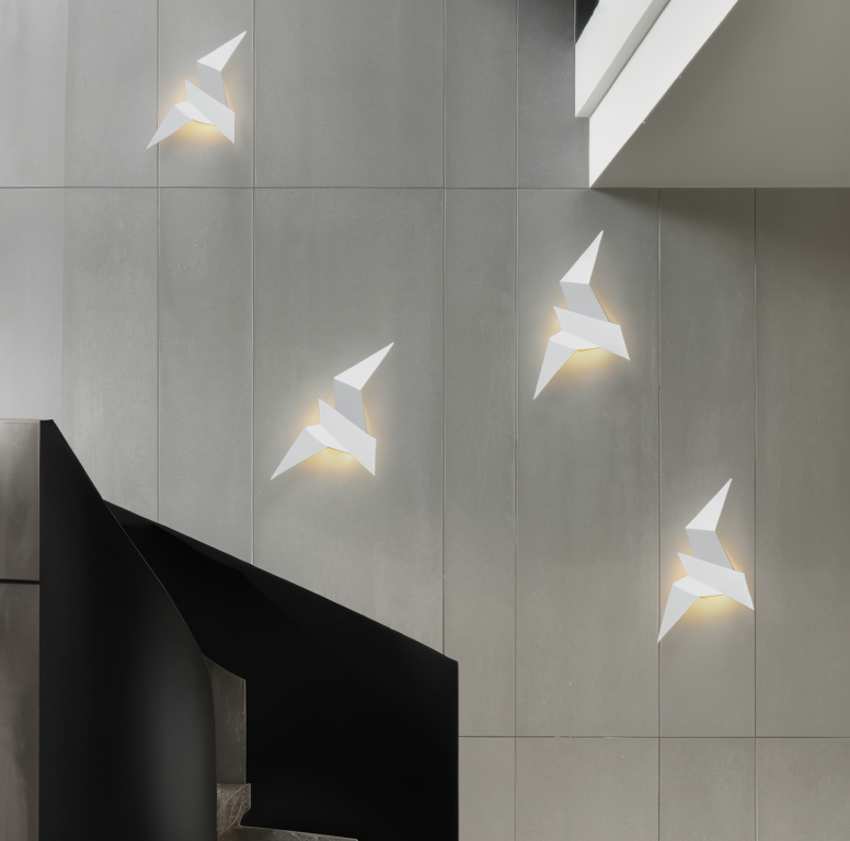 Junips | OriTori Wall Light - Geometric Origami Bird Wall Light - Japanese Style Wall Light Design