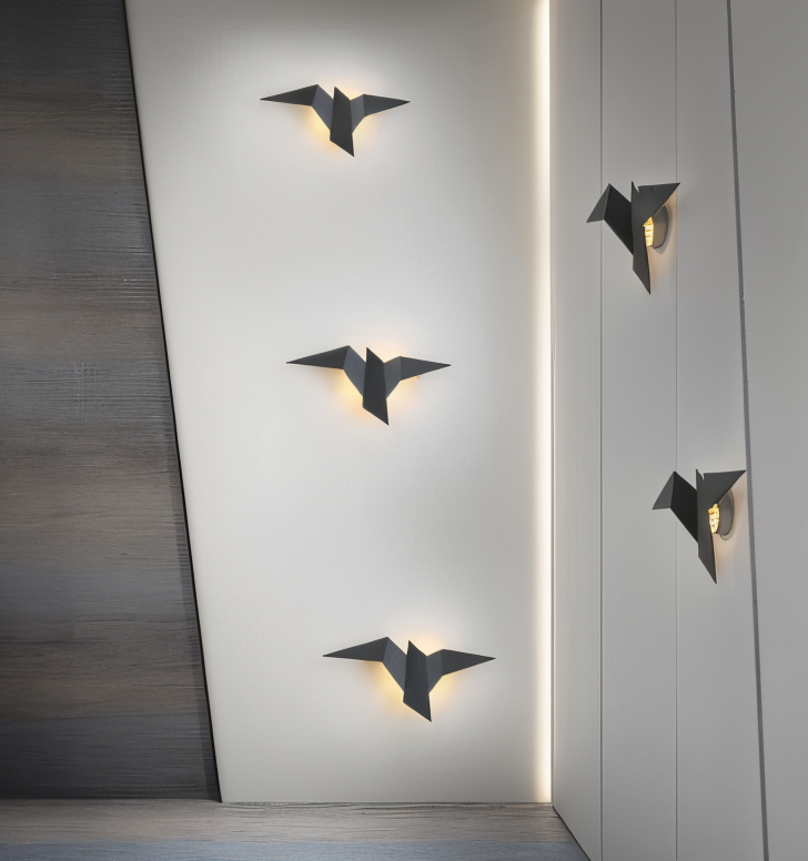 Junips | OriTori Wall Light - Geometric Origami Bird Wall Light - Japanese Style Wall Light Design