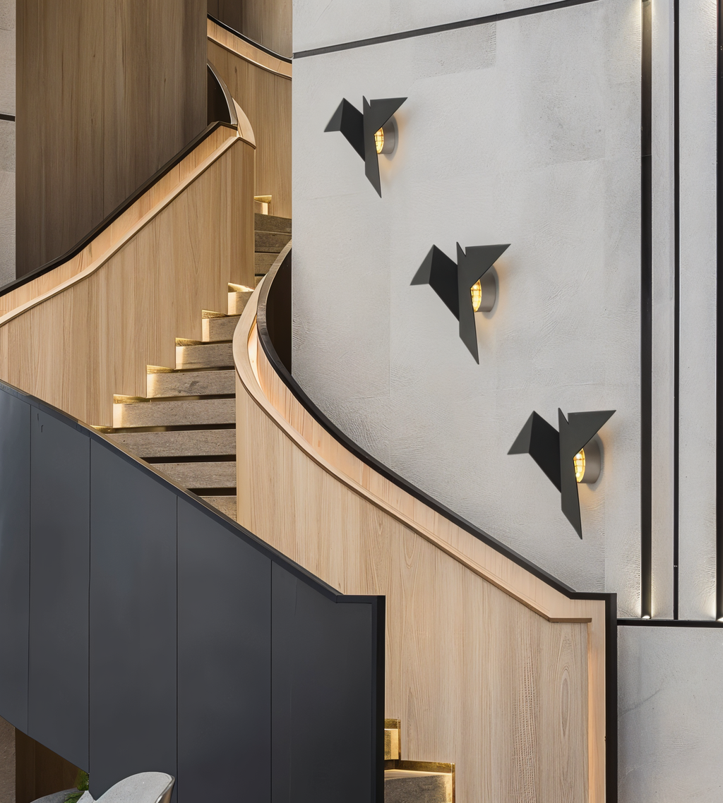 Junips | OriTori Wall Light - Geometric Origami Bird Wall Light - Japanese Style Wall Light Design