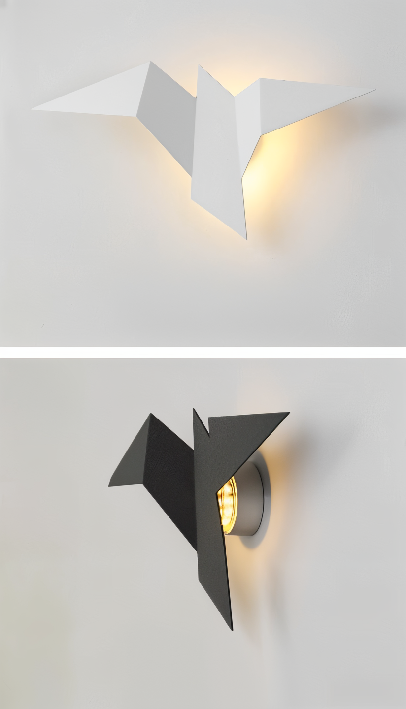 Junips | OriTori Wall Light - Geometric Origami Bird Wall Light - Japanese Style Wall Light Design