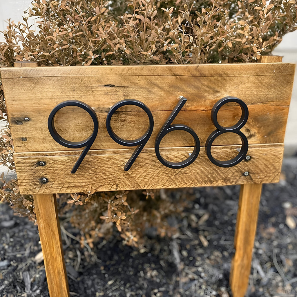 Junips | Black Full House Number - House Number Modern - House Number Sign