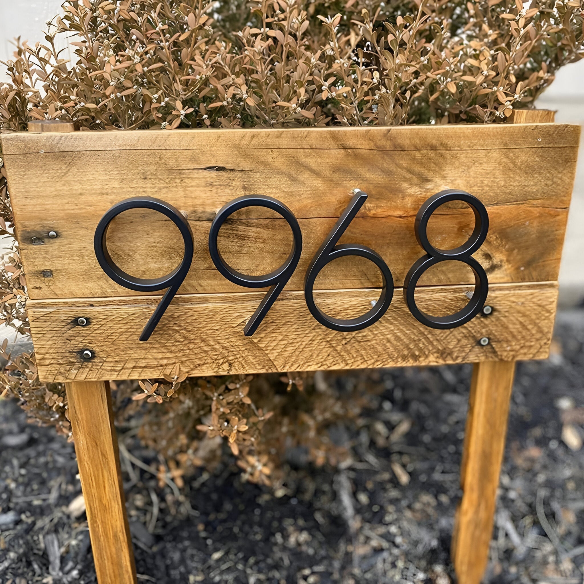 Junips | Black Full House Number - House Number Modern - House Number Sign