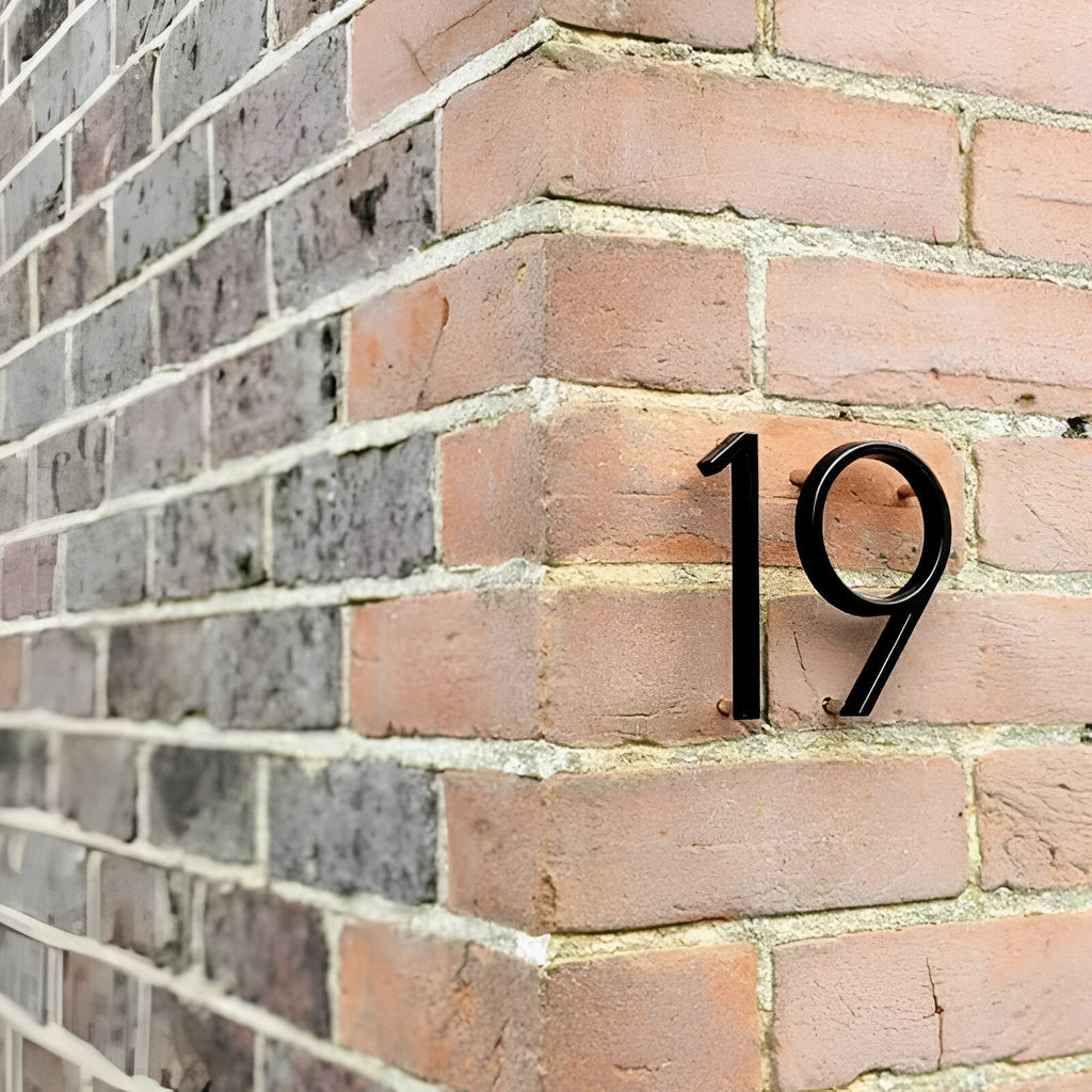 Junips | Black Full House Number - House Number Modern - House Number Sign